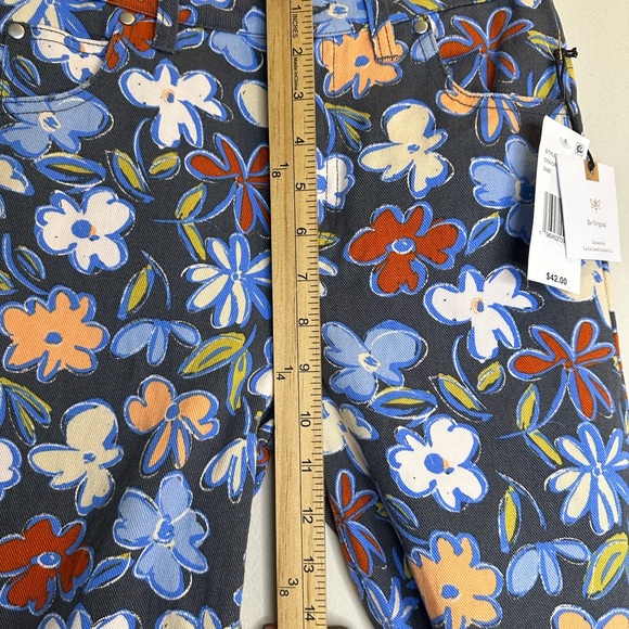 Originality Big Girls 7-16 High Elastic Waistband Printed Twill Floral Pant Sz S - Picture 6 of 9